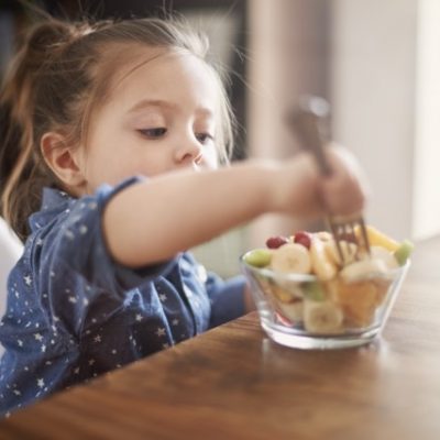 Child eating at a table