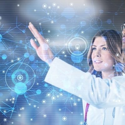 Doctors navigating digital health tools
