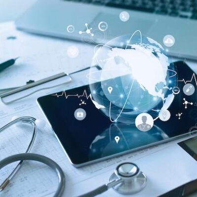 Medical technology and a stethoscope.