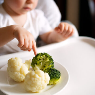 Child eating food.