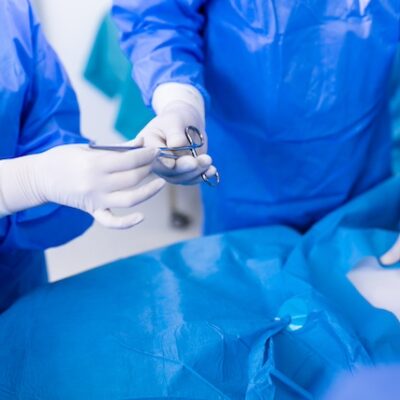 Surgeons in an operating room.
