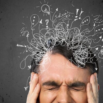 A man experiencing severe stress.
