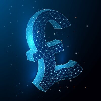 Digital pound sterling concept image.