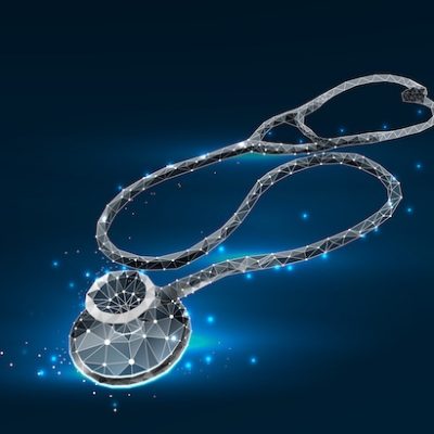 AI stethoscope concept image.