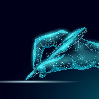 AI scribe concept image.