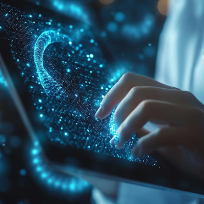 Doctor using AI concept image.