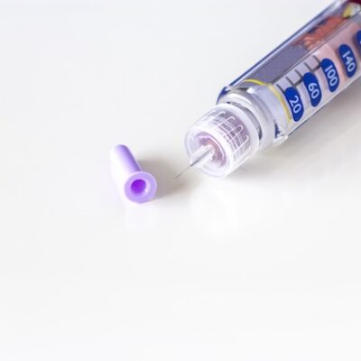 GLP-1 pen on a white background.