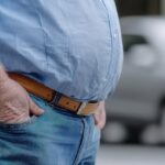 Man with abdominal obesity.