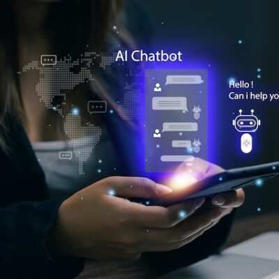 AI chatbot concept image.