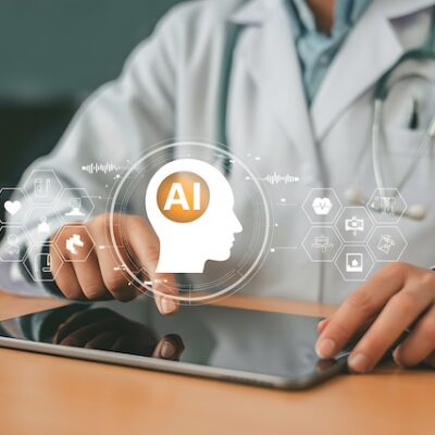 Doctor using AI concept image.